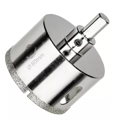 Алмазная коронка по керамограниту, плитке, кафелю 60 мм с центром Diamond Industrial