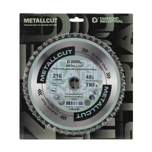 Диск пильный по листовой стали, чугуну 216х30/25,4 мм Z=48 TRF0 MetallCut Diamond Industrial
