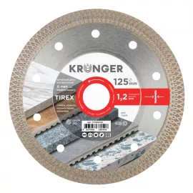 Диск алмазный ультратонкий X-тип 125*10*1.2*22,23 TIREX Kronger