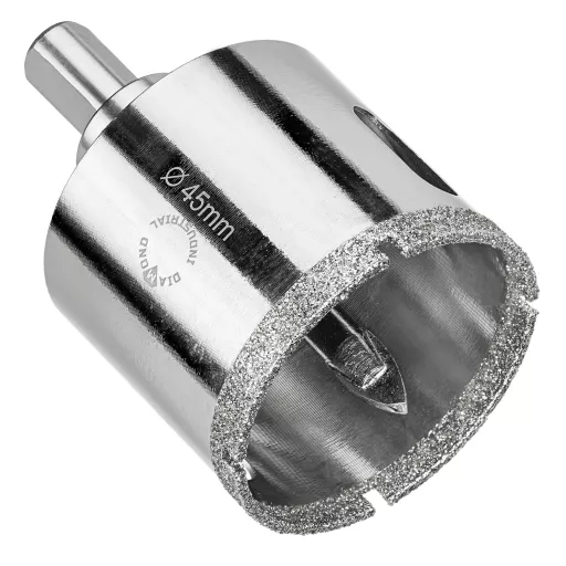 Алмазная коронка по керамограниту, плитке, кафелю 45 мм с центром Diamond Industrial
