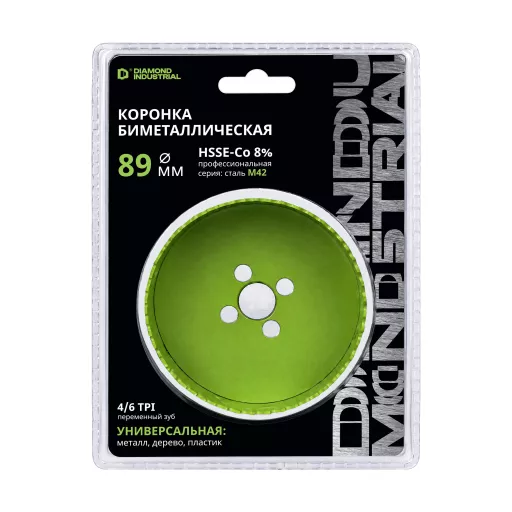 Коронка биметаллическая проф. 89 мм BIM HSS-Co 8% Diamond Industrial