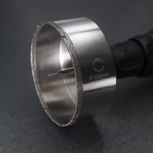 Алмазная коронка по керамограниту, плитке, кафелю 100 мм с центром Diamond Industrial