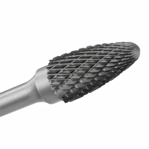 Борфреза твердосплавная тип F 12х25 мм S=6 мм параболическая Diamond Industrial