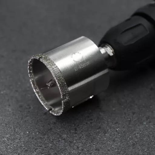 Алмазная коронка по керамограниту, плитке, кафелю 45 мм с центром Diamond Industrial