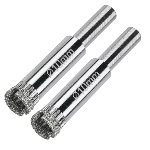 Алмазная коронка по керамограниту, плитке, кафелю 10 мм Diamond Industrial (2 шт)