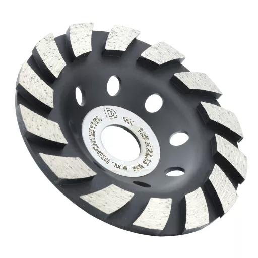 Алмазная чашка по бетону 125 мм 1-рядная TURBO Concrete Black Version Diamond Industrial