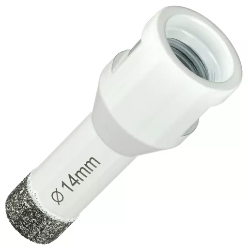 Алмазная коронка по керамограниту, керамике и камню 14 мм Universal Diamond Industrial, вакуумная пайка, M14