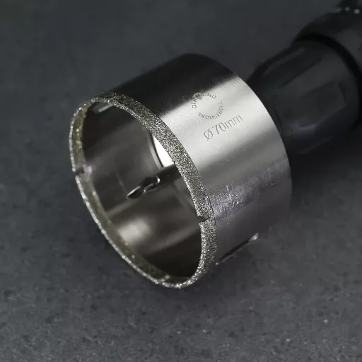 Алмазная коронка по керамограниту, плитке, кафелю 70 мм с центром Diamond Industrial