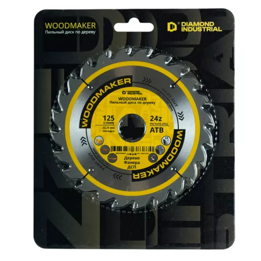 Диск пильный по дереву 125х22,23 мм Z=24 АТВ WoodMaker DIDD125Z24