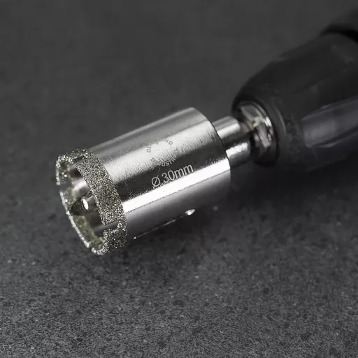 Алмазная коронка по керамограниту, плитке, кафелю 30 мм с центром Diamond Industrial