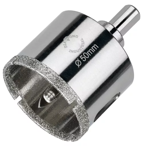 Алмазная коронка по керамограниту, плитке, кафелю 50 мм с центром Diamond Industrial