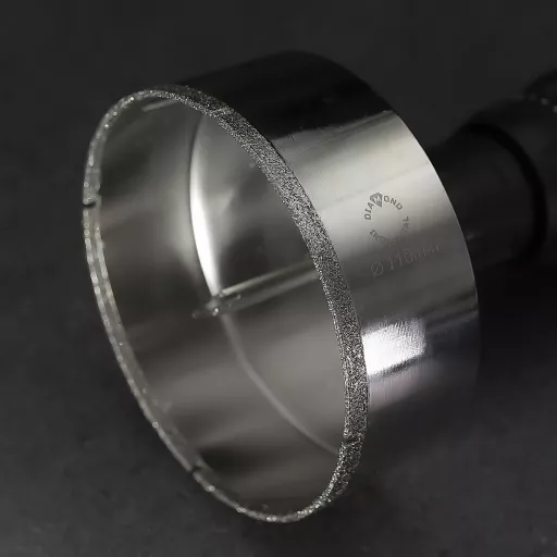 Алмазная коронка по керамограниту, плитке, кафелю 110 мм с центром Diamond Industrial
