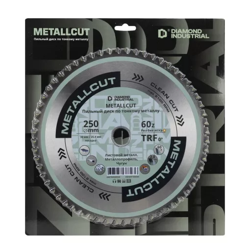 Диск пильный по листовой стали, чугуну 250х30/25,4 мм Z=60 TRF0 MetallCut Diamond Industrial