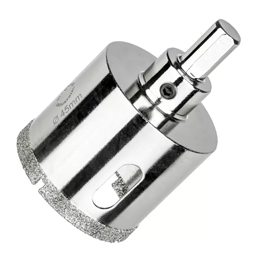 Алмазная коронка по керамограниту, плитке, кафелю 45 мм с центром Diamond Industrial