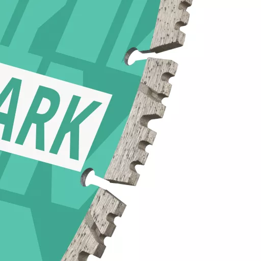 Алмазный диск по армированному бетону, кирпичу, камню сегментный 350 мм Spark Diamond Industrial
