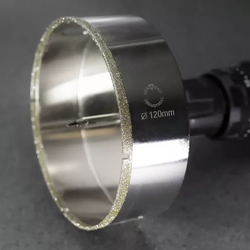 Алмазная коронка по керамограниту, плитке, кафелю 120 мм с центром Diamond Industrial