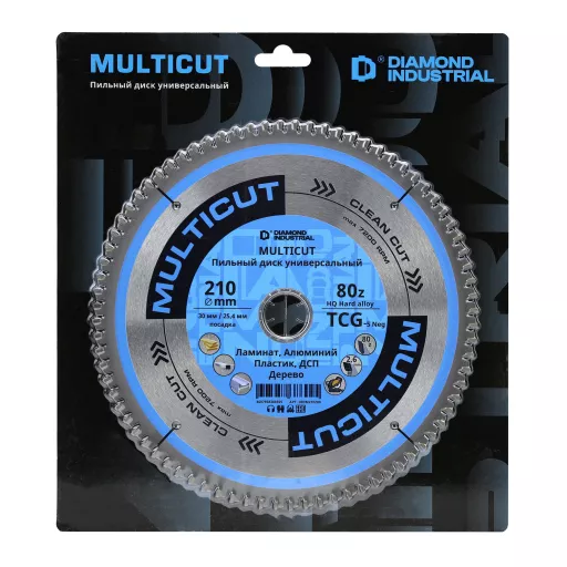 Диск пильный по мультиматериалам 210х30/25,4 мм Z=80 TCG MultiCut DIDM210Z80