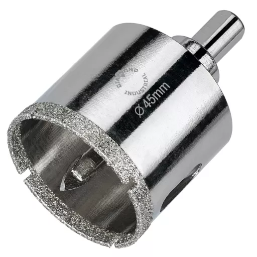 Алмазная коронка по керамограниту, плитке, кафелю 45 мм с центром Diamond Industrial