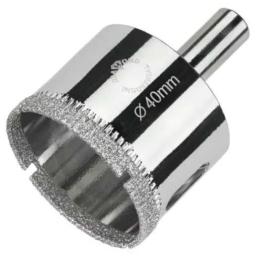 Алмазная коронка по керамике, плитке и стеклу 40 мм Diamond Industrial