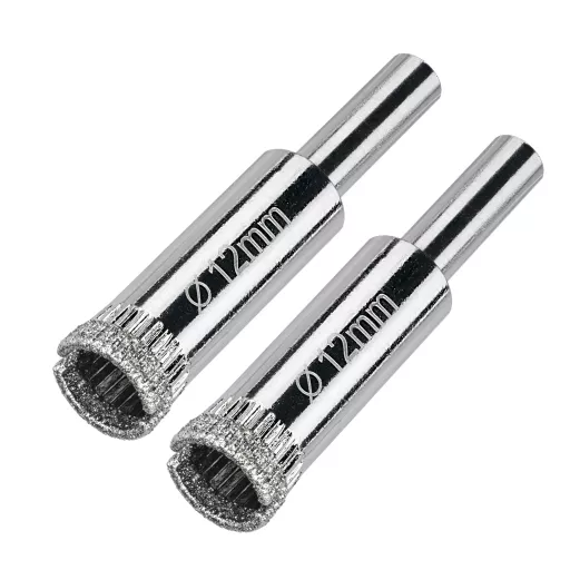 Алмазная коронка по керамограниту, плитке, кафелю 12 мм Diamond Industrial (2 шт)