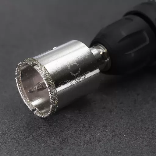 Алмазная коронка по керамограниту, плитке, кафелю 38 мм с центром Diamond Industrial