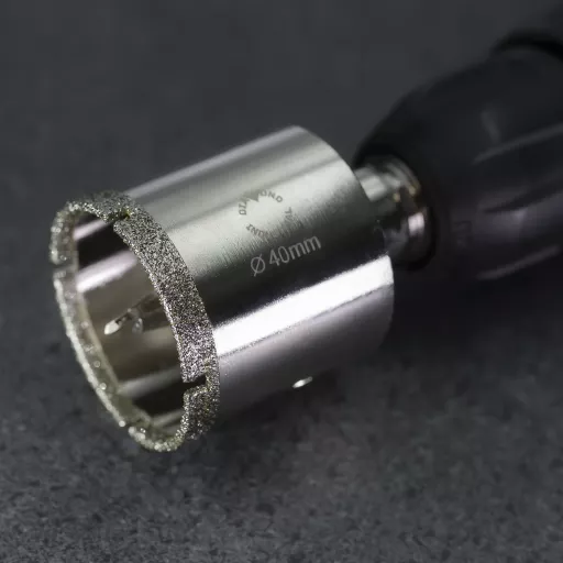 Алмазная коронка по керамограниту, плитке, кафелю 40 мм с центром Diamond Industrial