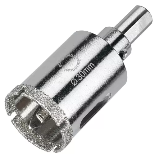 Алмазная коронка по керамограниту, плитке, кафелю 30 мм с центром Diamond Industrial
