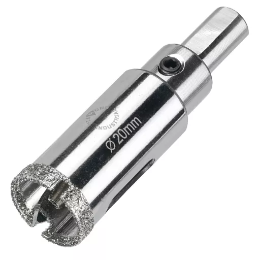 Алмазная коронка по керамограниту, плитке, кафелю 20 мм с центром Diamond Industrial