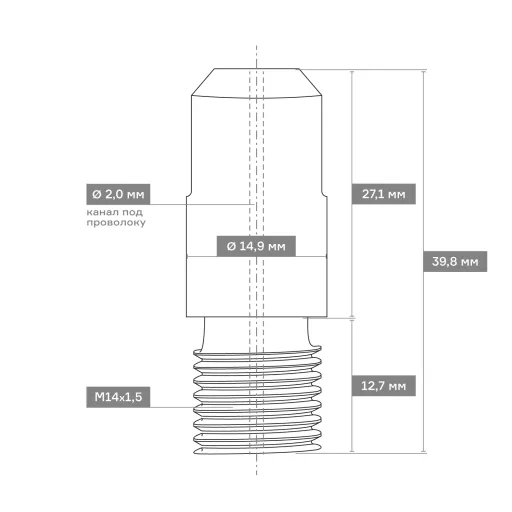 Наконечник сварочный MZ d2,0мм