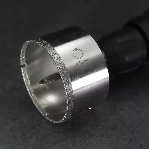 Алмазная коронка по керамограниту, плитке, кафелю 68 мм с центром Diamond Industrial